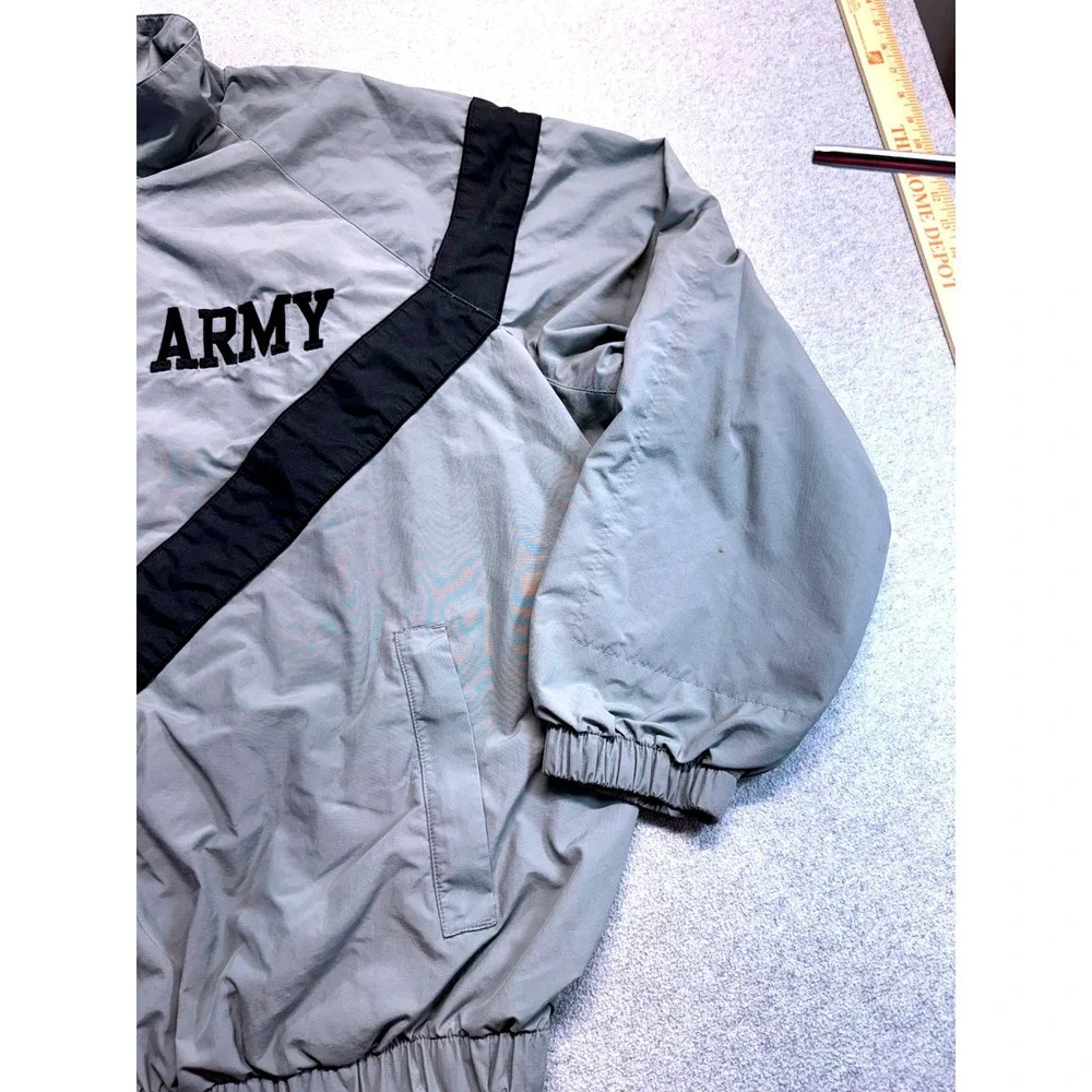 US Army PFU Physical Fitness Uniform Jacket XL Regular Gray Black Military PT